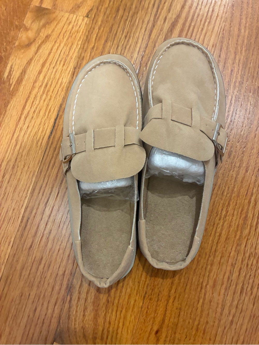 Women’s Tan Suede Slip-On Loafers — Casual Everyday Comfort